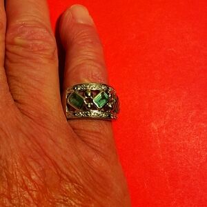 Vintage 925 Sterling Silver Blue Topaz Ring